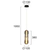 14W LED pakabinamas šviestuvas DERECK, dūmų/juodos/bronzos/gintaro sp., 3000K, 4322601