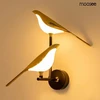 14W LED sieninis šviestuvas BIRD TWIN, aukso/juodos sp., 3000K