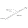 Sieninis šviestuvas 14W LED sieninis vonios šviestuvas, baltas, 3000/3500/4000K, IP44, 38114N/W/V