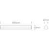 14W šviestuvas LED juostos pagrindu, 4000K, 38114B/C