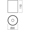 Lubinis šviestuvas 15,5W LED paviršinis šviestuvas TAKTO, nikelio sp., 3000K, dimeriuojamas, 01-3659