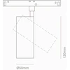 15W LED akcentinis šviestuvas į magnetines sistemas NEXIA, juodas, 3000K, 24˚, DALI