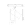 15W LED akcentinis šviestuvas į magnetines sistemas NEXIA, juodas, 3000K, 36˚