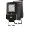 15W LED gatvės šviestuvas su saulės baterija ir judesio davikliu, juodas, 4000K
