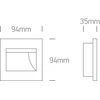 1,5W LED įleidžiamas sieninis šviestuvas, baltas, 3000K, 68007/W/W