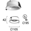 15W LED įleidžiamas šviestuvas LUIGI, baltas, 3000/4000/6500K, 4335000