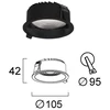 15W LED įleidžiamas šviestuvas LUIGI, juodas, 3000/4000/6500K, 4335001