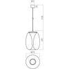 15W LED pakabinamas šviestuvas DROP, juodos/dūmų sp., 3000K, 01-3630