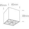 Lubinis šviestuvas 15W LED paviršinis šviestuvas, baltas, 3000K, 12406B/W/W