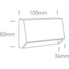 1,5W LED sieninis šviestuvas, antracito sp., 2700/3300/4000K, IP65, 67386A/AN/V