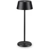 Ideal Lux 1,5W LED stalo šviestuvas PURE, juodas, 3000K, dimeriuojamas, IP54, 311678