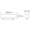 15W LED šviestuvas į magnetines sistemas MAXI, juodas, 3000/4000K, 48V, 120°, DALI, 42100AL/B/V