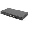 Šakotuvas Digitus 16-PORT GBIT SWITCH 19ZOLL UNMA - 2-PORT GBIT SFP UNMA POE SWITCH
