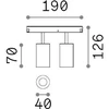 16W LED akcentinis šviestuvas į magnetinę sistemą EGO, juodas, 2700K, 48V, 340265