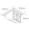 16W LED įleidžiamas pakreipiamas šviestuvas, baltas, 3000K, 51406B/W/W
