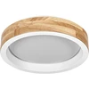 Lubinis šviestuvas 16W LED paviršinis šviestuvas ORBIS MARIANO, baltos/medienos sp., 3000K