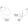 16W LED sieninis/lubinis šviestuvas Dėlionė ROUND SINGLE, matinės juodos sp., 3000K, dimeriuojamas