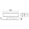 16W LED sieninis šviestuvas RAIL, juodas, 3000K, 01-2299