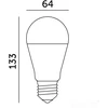 17W LED lemputė GS, E27, balta, 3000K, 180°