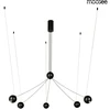 17W LED pakabinamas šviestuvas OCTO 5, juodas, 3000K