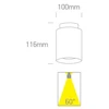 Lubinis šviestuvas 18+2W LED paviršinis šviestuvas, baltas, 3000K, 12120A/W/W