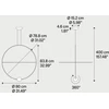 18+9W LED pakabinamas šviestuvas ELARA LARGE, juodas, 3000K, dimeriuojamas