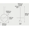 18+9W LED pakabinamas šviestuvas ELARA MEDIUM, juodas, 3000K, dimeriuojamas