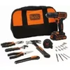 Black & Decker Juodas & Decker Suktuvas-gręžtuvas Juodas & Decker BDCDC18HTSA-QW; 18 V; 1x1,5 Ah akum. + priedai
