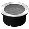 18W LED įleidžiamas į žemę lauko šviestuvas INGROUND ROUND, juodas, 3000K, 45°, IP67