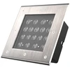 18W LED įleidžiamas į žemę lauko šviestuvas INGROUND SQUARE, juodas, 3000K, 9°, DALI, IP67