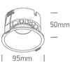 18W LED įleidžiamas šviestuvas, juodas, 3000/3500/4000K, 10118DX/B/V