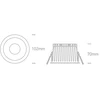 18W LED įleidžiamas vidaus/lauko šviestuvas, baltas, 3000/3500/4000K, IP65, 10118G/W/V
