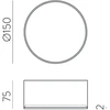 18W LED lubinis šviestuvas ALIS, baltas, 2700/4000K, dimeriuojamas, IP44, P3998170BDT