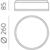 18W LED lubinis šviestuvas DINS, baltas, 2700/3000/4000K, IP44, P0395172BH