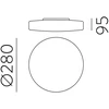 18W LED lubinis šviestuvas MOON, baltas, 2700/3000/4000K, IP44, P0969172OP