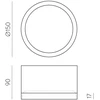 18W LED lubinis šviestuvas TECH, juodas, 3000/4000K, IP44, P3987170N