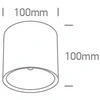 Lubinis šviestuvas 18W LED lubinis vidaus/lauko šviestuvas, baltas, 3000K, IP65, 67540B/W/W