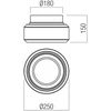 Lubinis šviestuvas 18W LED paviršinis šviestuvas SOLERA, juodos/baltos/dūmų sp., 3000/4000K, 01-3588