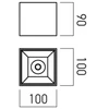 Lubinis šviestuvas 18W LED paviršinis šviestuvas XCORE, juodas, 4000K, IP40