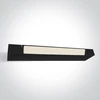 Sieninis šviestuvas 18W LED sieninis vonios šviestuvas, juodas, 3000/3500/4000K, IP44, 38118C/B/V