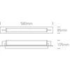 Sieninis šviestuvas 18W LED veidrodžio šviestuvas, juodas, 3000/4000/5000K, IP44, 38118K/B/V