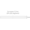 18W/m lanksti COB LED juosta, 24V, IP20, 840LEDs/m, 3000K/RGB, 7846/RGBW
