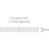 19,2W/m LED juosta, 4000K, 5m ritė, 7825/C