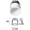19W LED įleidžiamas šviestuvas DYLAN, baltas, 2700/4200/6500K, 4331500