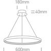19W LED pakabinamas šviestuvas, chromo sp., 3000K, 63048/C