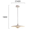 19W LED pakabinamas šviestuvas RENE, baltas, 3000K, 4319500