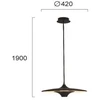 19W LED pakabinamas šviestuvas RENE, juodas, 3000K, 4319501