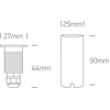 1W/2W LED įleidžiamas į žemę šviestuvas, aliuminio sp., 3000K, 69042M/AL/W