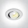 1W/3W LED įleidžiamas pakreipiamas šviestuvas, baltas, 3000K, 11103B/W/W