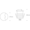 1W LED įleidžiamas į žemę šviestuvas, aliuminio sp., 3000K, 69042A/AL/W
